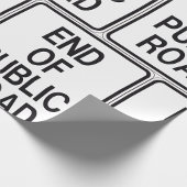 Einde van de openbare verkeersborden cadeaupapier