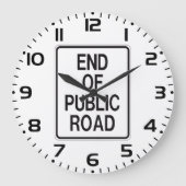 Einde van de openbare verkeersborden grote klok (Voorkant)