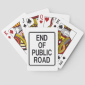 Einde van de openbare verkeersborden pokerkaarten (Achterkant)