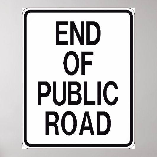 Einde van de openbare verkeersborden poster (Voorkant)