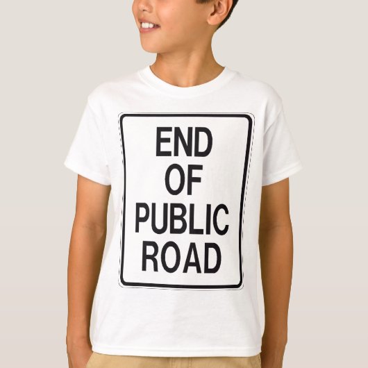 Einde van de openbare verkeersborden t-shirt (Voorkant)