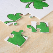 Einde van de Rainbow Shamrock Pot of Gold Lucky Legpuzzel (Zijkant)