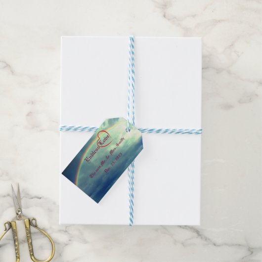 Einde van de regenboog cadeaulabel (Met Touw)