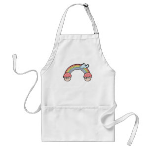 Einde van de Regenboog Cupcakes Standaard Schort