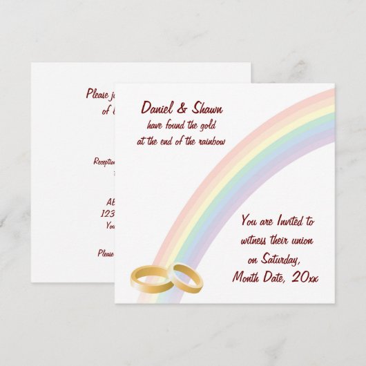 Einde van de regenboog kaart (Voorkant / Achterkant)