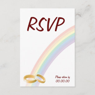 Einde van de regenboog RSVP kaartje
