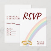 Einde van de regenboog RSVP kaartje (Voorkant / Achterkant)