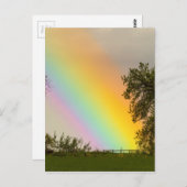 Einde van de regenboogpot van goud briefkaart (Voorkant / Achterkant)