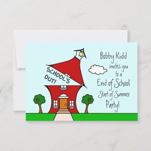 Einde van de school / Begin van de zomerpartij Uit Kaart (Voorkant)