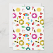 Einde van de School Fun Kinder Summer Pool Party Kaart (Achterkant)