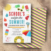 Einde van de School Fun Kinder Summer Pool Party Kaart