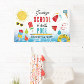 Einde van de School Fun Kinder Summer Pool Party Spandoek (Insitu)