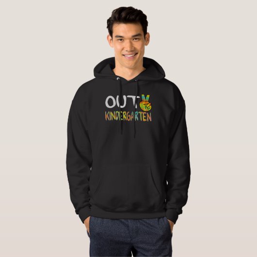 Einde van de school Vredesbord Hand Out Kleutersch Hoodie (Voorkant volledig)
