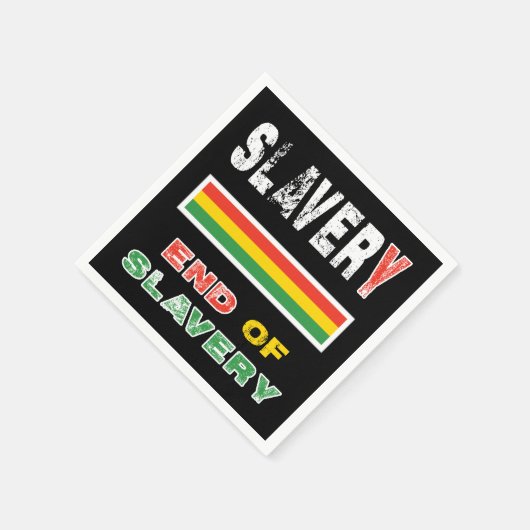 Einde van de slavernij servet (Hoek)