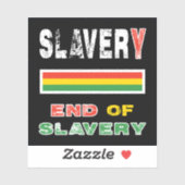 Einde van de slavernij sticker (Vel)