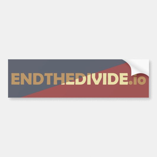 Einde van de splitsing bumpersticker (Voorkant)