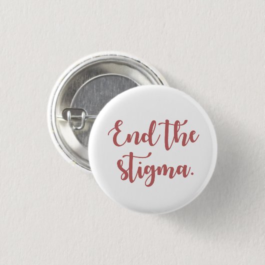 Einde van de Stigma Calligrafie Ronde Button 3,2 Cm (Voorkant /achterkant)