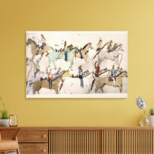 Einde van de strijd (inkt op papier) canvas afdruk (Insitu (Woonkamer))