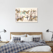 Einde van de strijd (inkt op papier) canvas afdruk (Insitu (Slaapkamer))