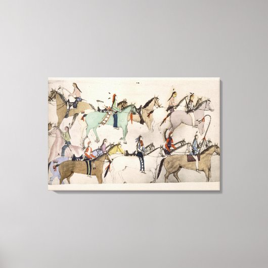 Einde van de strijd (inkt op papier) canvas afdruk (Voorkant)