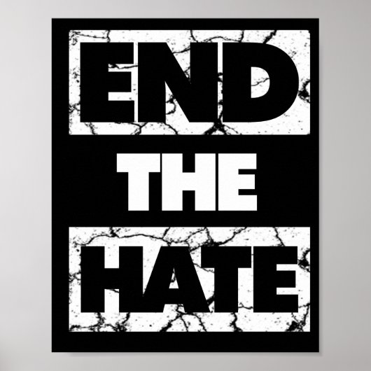 Einde van de strijd tegen pesterijen tegen racisme poster (Voorkant)