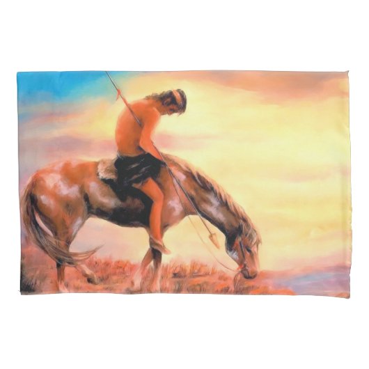 Einde van de trail Native American Pillowcase Kussensloop (Voorkant)