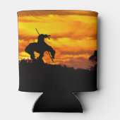 Einde van de Trail Silhouette Met Zonsondergang Blikjeskoeler (Achterkant)