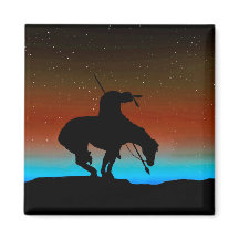 Einde van de Trail Silhouette Square Magnet
