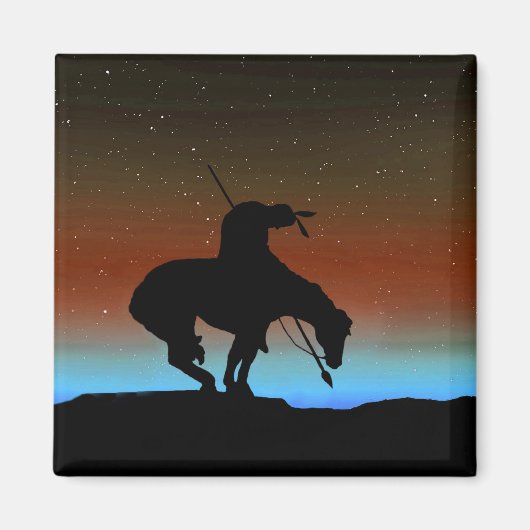 Einde van de Trail Silhouette Square Magnet (Voorkant)