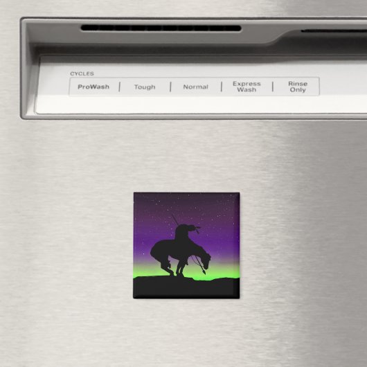 Einde van de Trail Silhouette Square Magnet (Insitu (Vaatwasser))