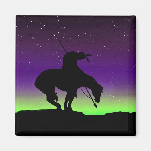 Einde van de Trail Silhouette Square Magnet (Voorkant)