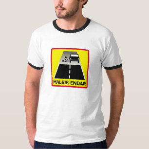 Einde van de verkeersweg, verkeersbord, IJsland T-shirt