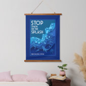 Einde van de vervuiling door Zee Hangend Wandkleed (Slaapkamer)