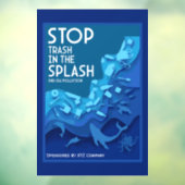 Einde van de vervuiling door Zee Raamsticker (Vel 3)