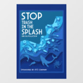 Einde van de vervuiling door Zee Raamsticker (Vel)