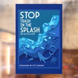 Einde van de vervuiling door Zee Raamsticker