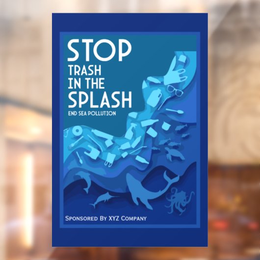 Einde van de vervuiling door Zee Raamsticker (Vel 2)