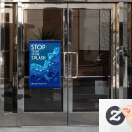 Einde van de vervuiling door Zee Raamsticker