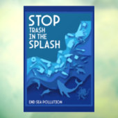 Einde van de vervuiling door Zee Raamsticker (Vel 3)