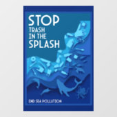 Einde van de vervuiling door Zee Raamsticker (Vel)