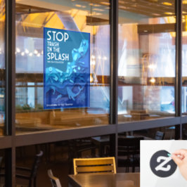 Einde van de vervuiling door Zee Raamsticker