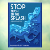 Einde van de vervuiling door Zee Raamsticker (Vel 3)