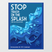 Einde van de vervuiling door Zee Raamsticker (Vel)