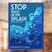 Einde van de vervuiling door Zee Raamsticker (Vel 2)