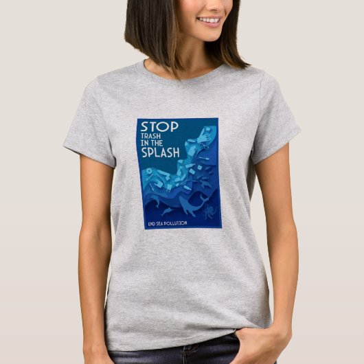 Einde van de vervuiling door Zee T-shirt (Voorkant)