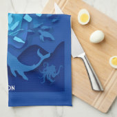 Einde van de vervuiling door Zee Theedoek (Quarter Fold)