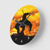 Einde van de wandklok van het spoor Silhouette (Hoek)