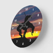 Einde van de wandklok van het spoor Silhouette (Hoek)