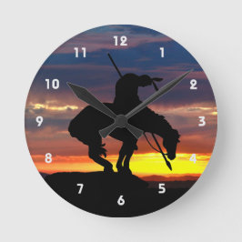 Einde van de wandklok van het spoor Silhouette