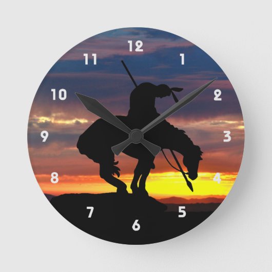 Einde van de wandklok van het spoor Silhouette (Voorkant)